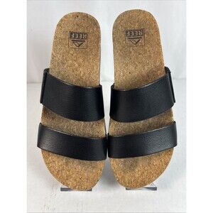 Reef Women's Cushion Vista Hi Platform Sandals In Black Size 7 M US Comfort